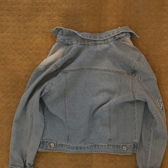 Womens Denium Jacket Distressed Aesthetic Trendy - Picture 2 of 3